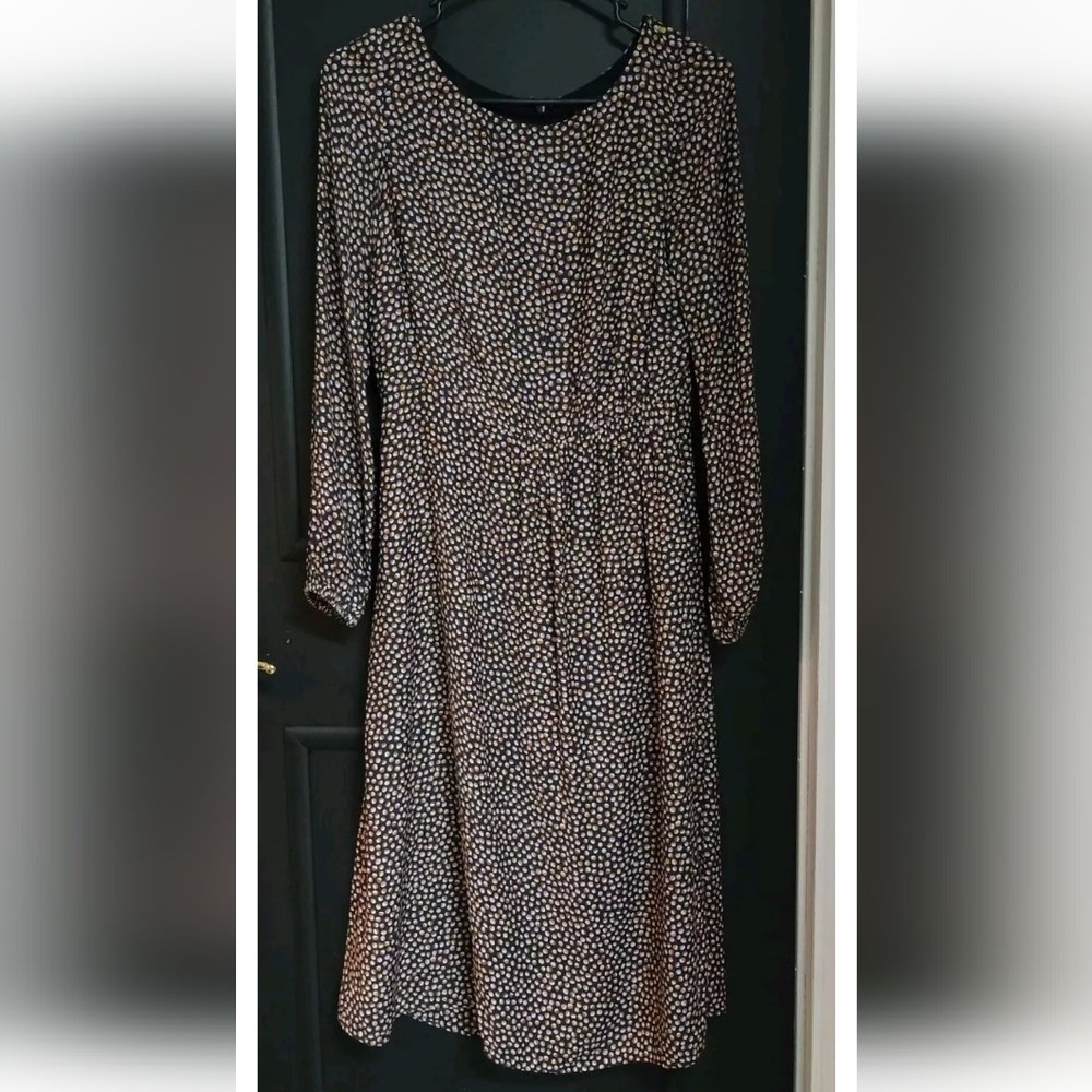 Ann Taylor Long Sleeve Polka Dot Dress Size 0